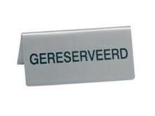 Tafelstaander Gereserveerd Inox 10cm x 4,5cm