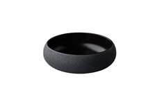Diep bord gebogen 19,5 cm Vulcano zwart Raw by Kevala