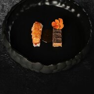 Diep bord 24 cm Bubble zwart Raw by Kevala