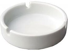 Asbak 9 cm wit porselein 