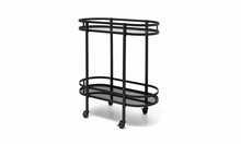 Serveerwagen 2-lagen 71 x 32 x 79 cm Zwart Bar
