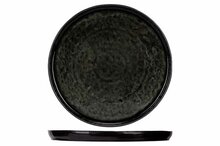 Laguna Azzuro Verde plat bord rond 27 cm zwart groen