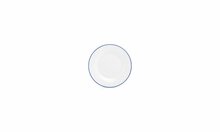 Bord Basic White Blue Rim 15cm 