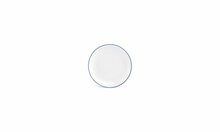 Bord Basic White Blue Rim 15cm 