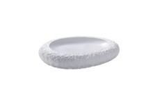 Bord 23 cm x 19 cm wit porselein Calcaire