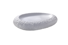 Bord 30 cm x 25 cm wit porselein Calcaire