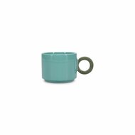 Kop 28 cl groen,blauw Lou