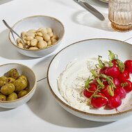 Diep bord 22 cm Artisan wit