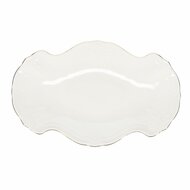 Serveerschaal 39 cm x 25 cm met gouden rand Retro