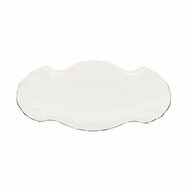 Serveerschaal 39 cm x 25 cm met gouden rand Retro