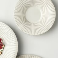 Diep bord 20,5 cm gestreept White Brass