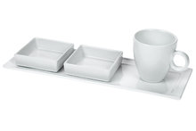 Koffiekop met wachtbordje dessertset