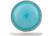 Laguna Azzuro plat bord rond 31 cm blauw wit
