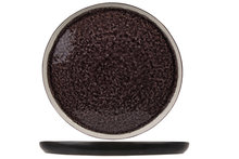 Laguna Azzuro plat bord rond 31 cm zwart donkerpaars