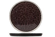 Laguna Azzuro plat bord rond 27 cm zwart donkerpaars