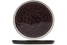 Laguna Azzuro dessertbord rond 21 cm zwart donkerpaars