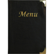 Menukaart insteek A5 zwart