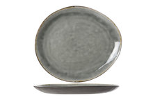 Bord ovaal 32,5 cm Laguna Blue Grey blauwgrijs zwart