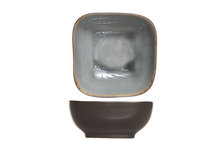 Schaal 14 cm vierkant Laguna Blue Grey blauwgrijs zwart