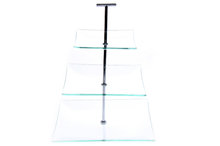 Etagere glas 3 niveaus vierkant