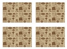 Vetvrij papier opdruk Steak Burger 1000 stuks 35 cm