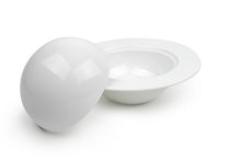 Serveerbord 18 cm met deksel bolvorm porselein