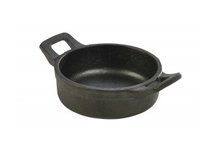 Gietijzer pannetje rond 11 cm met handvatten