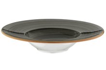 Pasta bord 28 cm brede rand Space Grey Aura