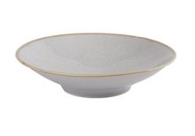 Diep bord op voet 26 cm Stone