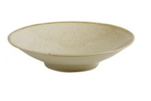 Diep bord op voet 26 cm Wheat