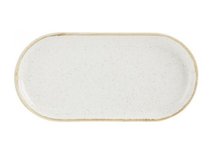 Bord ovaal smal 30 cm Oatmeal