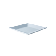 Bord 18,5 cm vierkant wit melamine