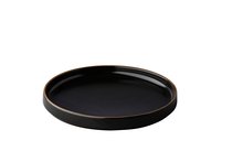 Bord 20 cm stapelbaar lage rand Q Authentic Japan Zwart