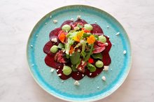 Laguna Azzuro plat bord rond 21,5 cm blauw wit