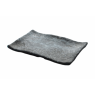 Schaal 40 x 27,5 cm rechthoekig Endure Melamine zwart/marmer