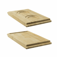 Presentatiebord bamboe met 2 spiegels Twist &amp; Serve