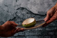 Kommetje 9 cm schuin Triangle bruin Jersey