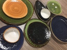 Bord 21 cm Triangle groen Jersey