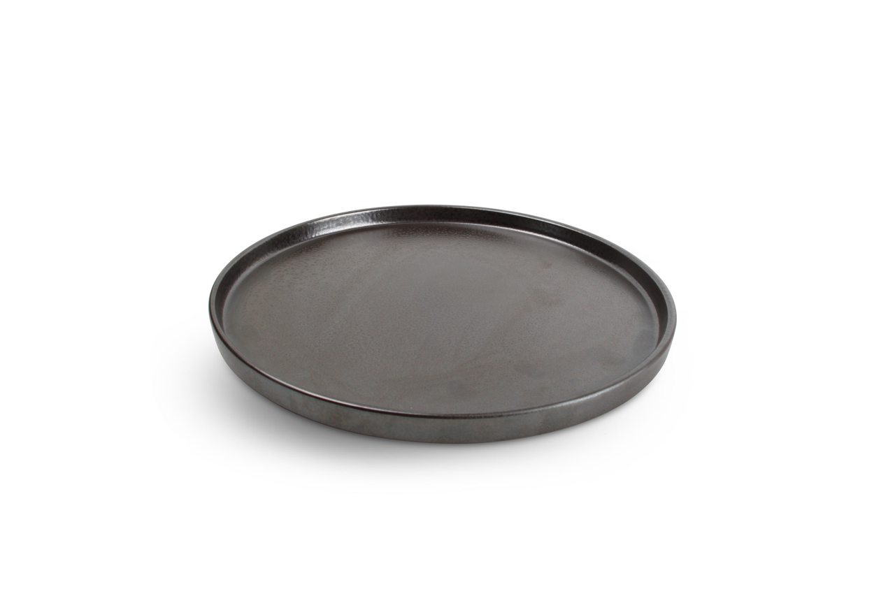 Bord plat rond 28,5 cm Yong Verso Black stapelbaar