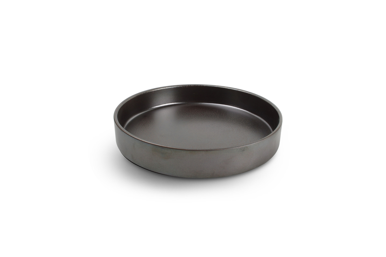 Diep bord rond 24 cm Yong Verso Black stapelbaar