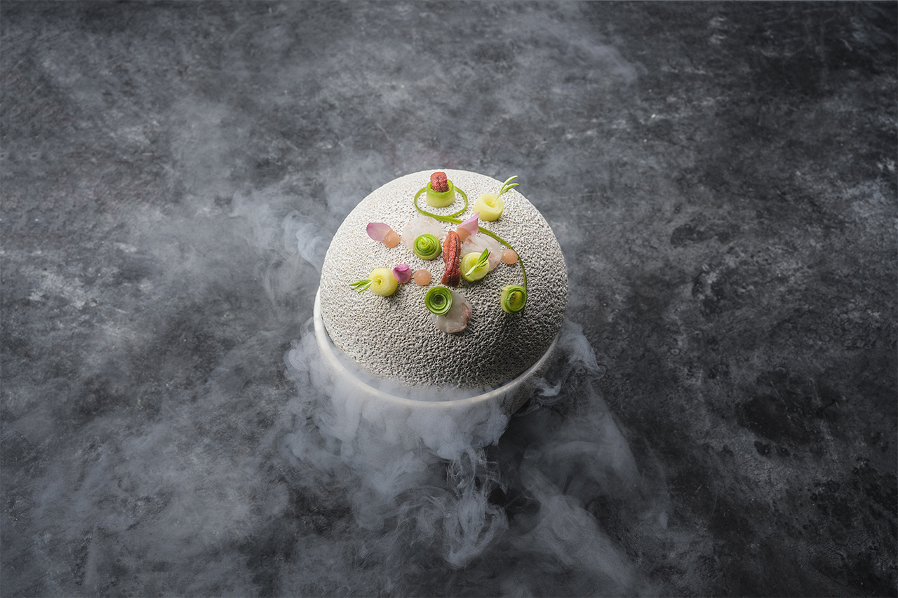 Ronde kom met deksel 15,8 cm Vulcano wit Raw by Kevala