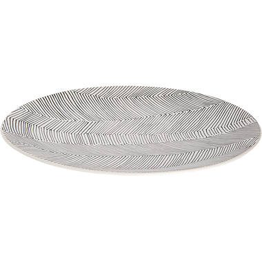 Palmer Bord Leaf 27 cm Wit en Zwart