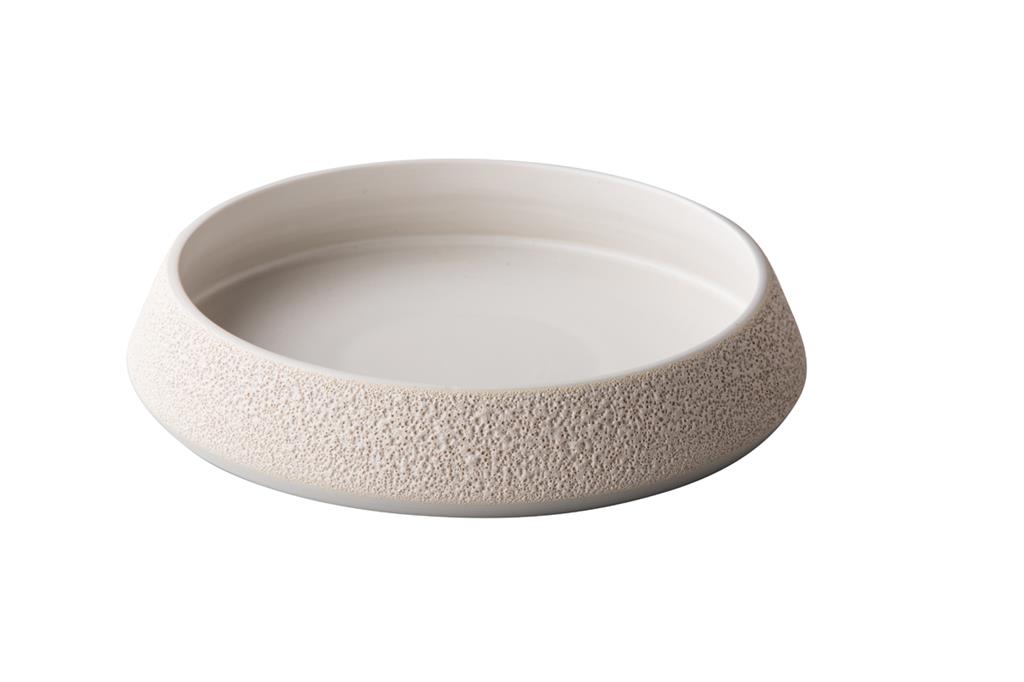 Conisch bord 20 cm Vulcano wit Raw by Kevala
