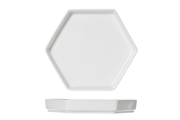 Zes hoekig bord 20,5 cm x 18 cm Hive