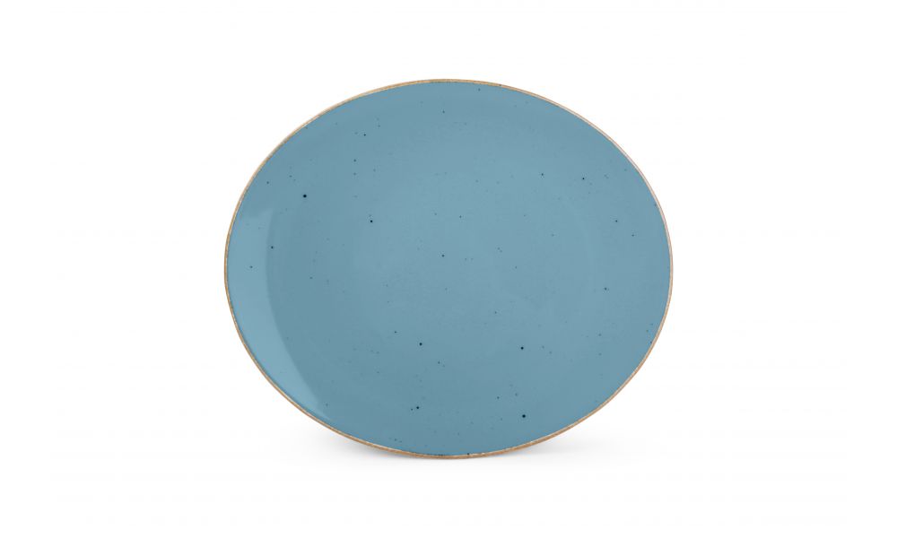 Plat bord 30.5cm x 26cm Collect Blauw