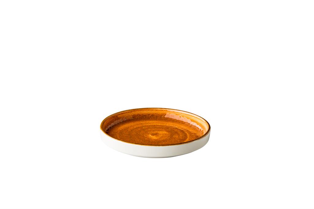Bord opstaande rand 16,2 cm oranje Jersey