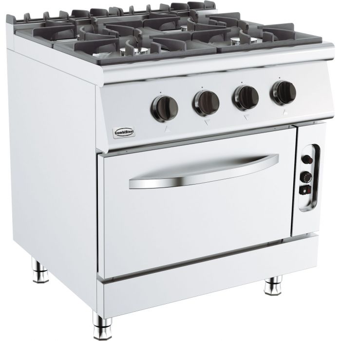 Gasfornuis 4BR met Gasoven Combisteel Base 700