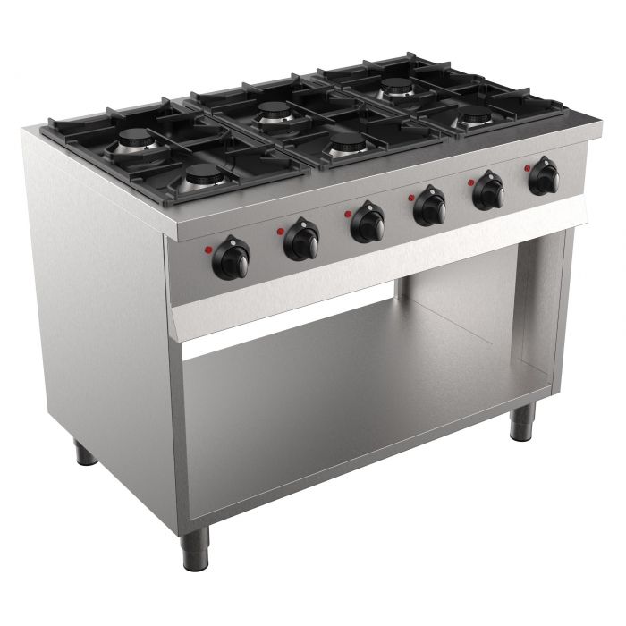 Gaskooktafel 6BR Combisteel Base 700