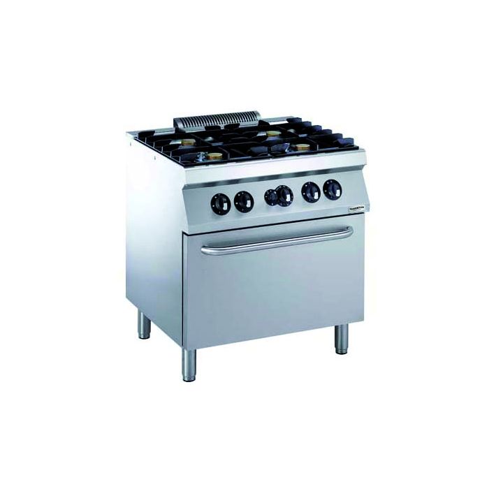 Gasfornuis 4BR met Gasoven Combisteel Pro 700