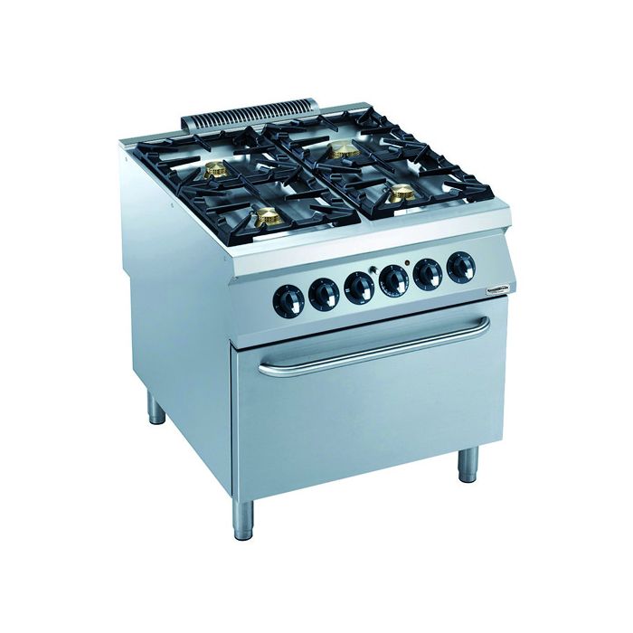Gasfornuis 4BR met Elektrische Oven Combisteel Pro 900